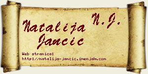 Natalija Jančić vizit kartica